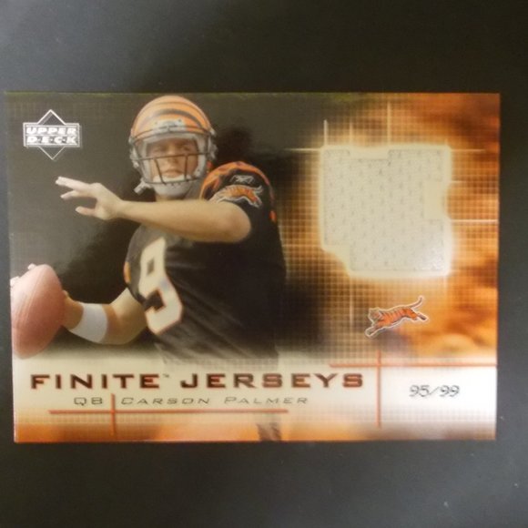 Carson Palmer 2003 NFL Upper Deck Finite Jersey Black Carson Palmer Relic #95/99 - Picture 2 of 3